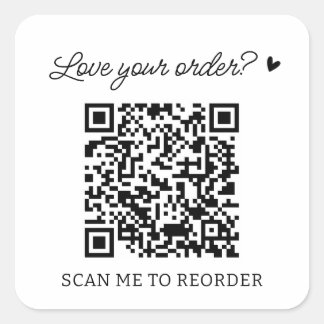 Sticker Carré Analyse de code QR personnalisée pour réorganiser 