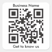 Sticker Carré Analyse de code QR Texte personnalisé pour Numériq (Devant)