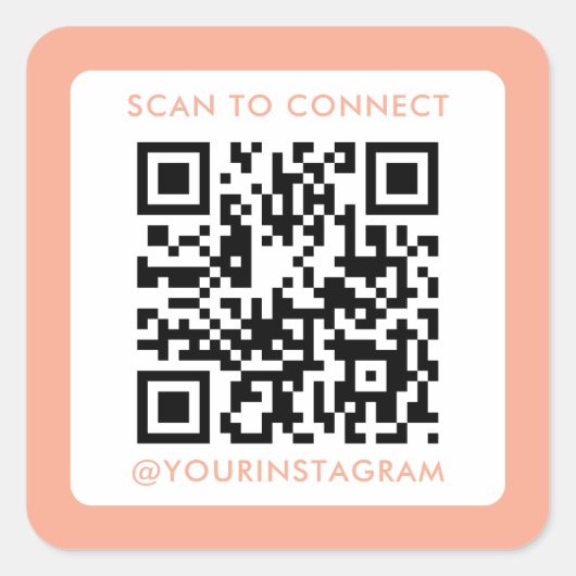 Sticker Carré analyse moderne pour connecter le code qr marketin (Devant)