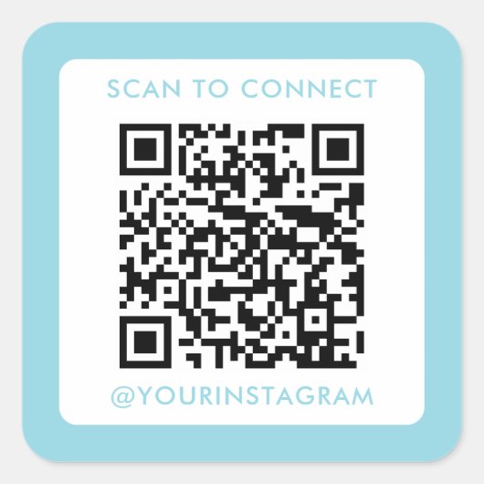 Sticker Carré analyse moderne pour connecter le code qr scannabl (Devant)
