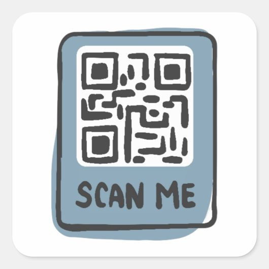 Sticker Carré analyser le code qr (Devant)
