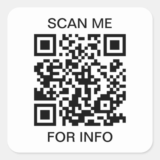 Sticker Carré Analyser mon code QR (Devant)