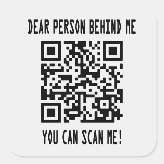Sticker Carré Analyser mon code QR pour un démarrage motivant (Devant)