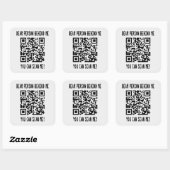 Sticker Carré Analyser mon code QR pour un démarrage motivant (Feuille)