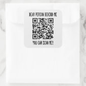 Sticker Carré Analyser mon code QR pour un démarrage motivant (Sac)