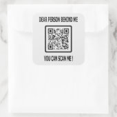 Sticker Carré Analyser mon code QR pour un devis inspirant (Sac)