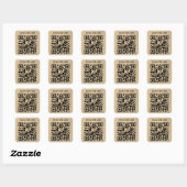 Sticker Carré Analyser pour connecter Wifi QR Code Carton rustiq (Feuille)