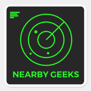 Sticker Carré Analyseur geek