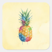 Sticker Carré Ananas (Devant)