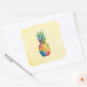 Sticker Carré Ananas (Enveloppe)