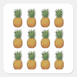 Sticker Carré Ananas