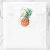 Sticker Carré Ananas, couple doux, (Sac)