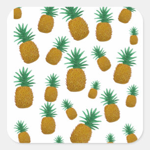 Sticker Carré Ananas dansant