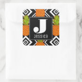 Sticker Carré Ananas géométriques | Monogramme (Sac)