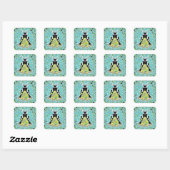 Sticker Carré Anatomie secrète d'un hamster spatial v2-1 (Feuille)