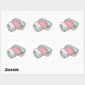 Sticker Carré Anchois dans une boîte de conserve (Feuille)