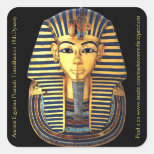 Sticker Carré Ancien pharaon égyptien Toutankhamon 18e dynastie