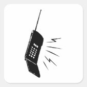 Sticker Carré Ancien téléphone portable (Devant)