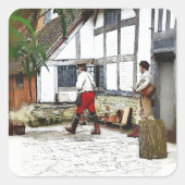 STICKER CARRÉ ANCIENNE ANGLETERRE (Devant)