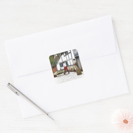 STICKER CARRÉ ANCIENNE ANGLETERRE (Enveloppe)