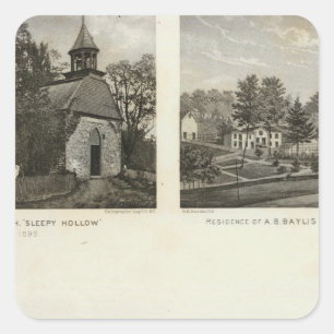 Sticker Carré Ancienne église hollandaise, résidences
