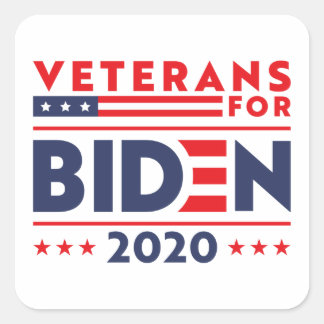 STICKER CARRÉ ANCIENS COMBATTANTS POUR BIDEN 2020