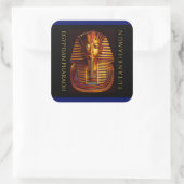 Sticker Carré Ancient Egyptian King Tutankhamun Gold Burial Mask (Sac)