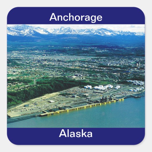 Sticker Carré Ancrage, Vue Alaska (Devant)
