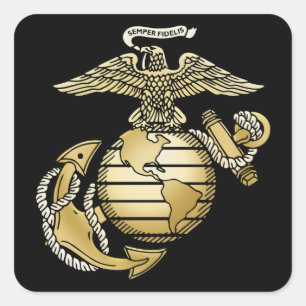 Sticker Carré Ancre de globe d'Eagle