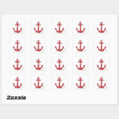 Sticker Carré Ancre rouge (Feuille)