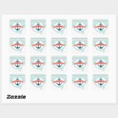 Sticker Carré Ancres nautiques (Feuille)