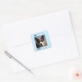 Sticker Carré Andy The Australian Blue Heeler, (Enveloppe)
