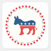 Sticker Carré âne démocrate (Devant)
