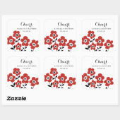 Sticker Carré Anéone moderne | MARIAGE (Feuille)