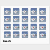 Sticker Carré ange de Noël Westie (Feuille)