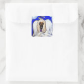 Sticker Carré Ange Lévrier Afghan (Sac)