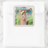 Sticker Carré Ange priant (Sac)
