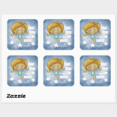 Sticker Carré Angel accroche les étoiles (Feuille)