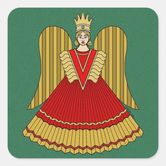 Sticker Carré Angel de Noël de Nuremberg (Devant)