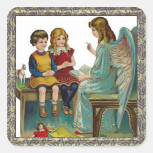 Sticker Carré Angel Enseigner aux enfants