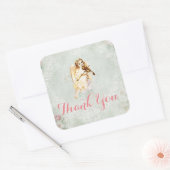 Sticker Carré Angel Jouer un violon Merci (Enveloppe)