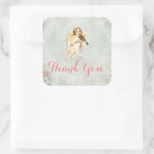 Sticker Carré Angel Jouer un violon Merci (Sac)