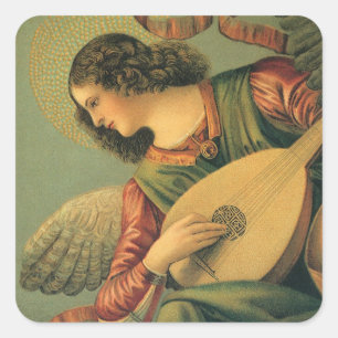 Sticker Carré Angel Musician, Melozzo da Forli, Art Renaissance