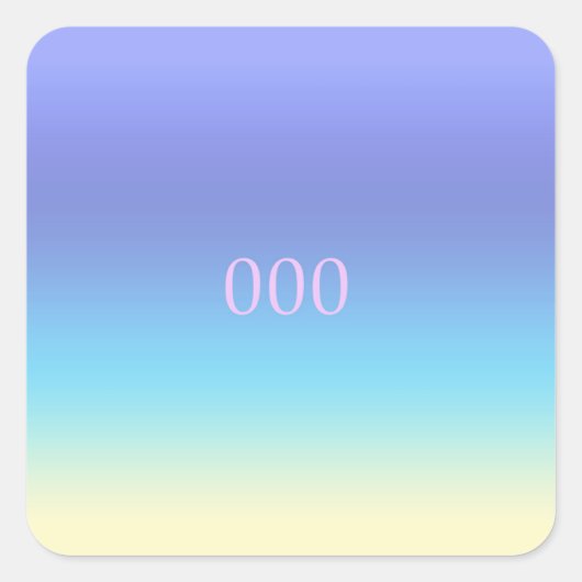 Sticker Carré Angel Numéro 000 - Nouvelles opportunités Gradient (Devant)