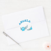 Sticker Carré Angel Pis Animaux En Bleu (Enveloppe)