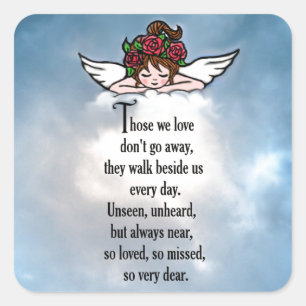 Sticker Carré Angel "So Loved"