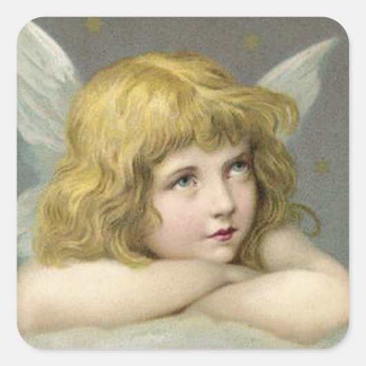 Sticker Carré Angel sur un nuage (Devant)