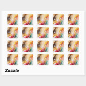 Sticker Carré Anges abstraits  (Feuille)