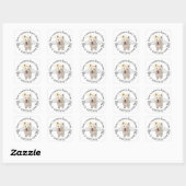 Sticker Carré Anges gardiens Westie (Feuille)