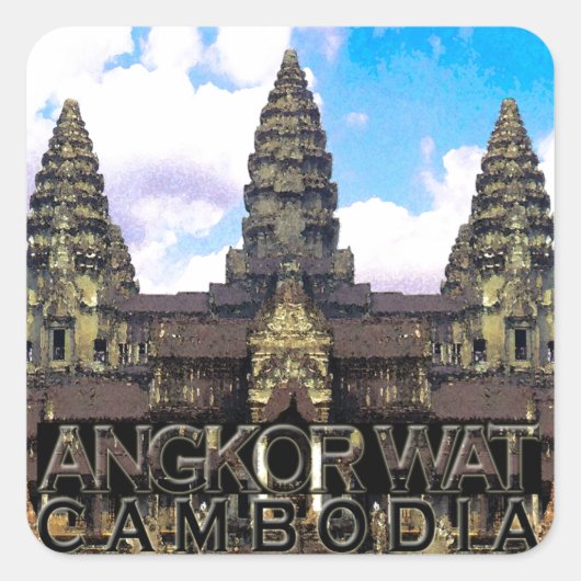 Sticker Carré Angkor Wat (Devant)